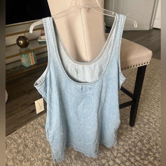 NWT Universal Thread (Target) Tank Mini Denim Dress w/ Pocket, Light Wash, XL - Picture 4 of 5
